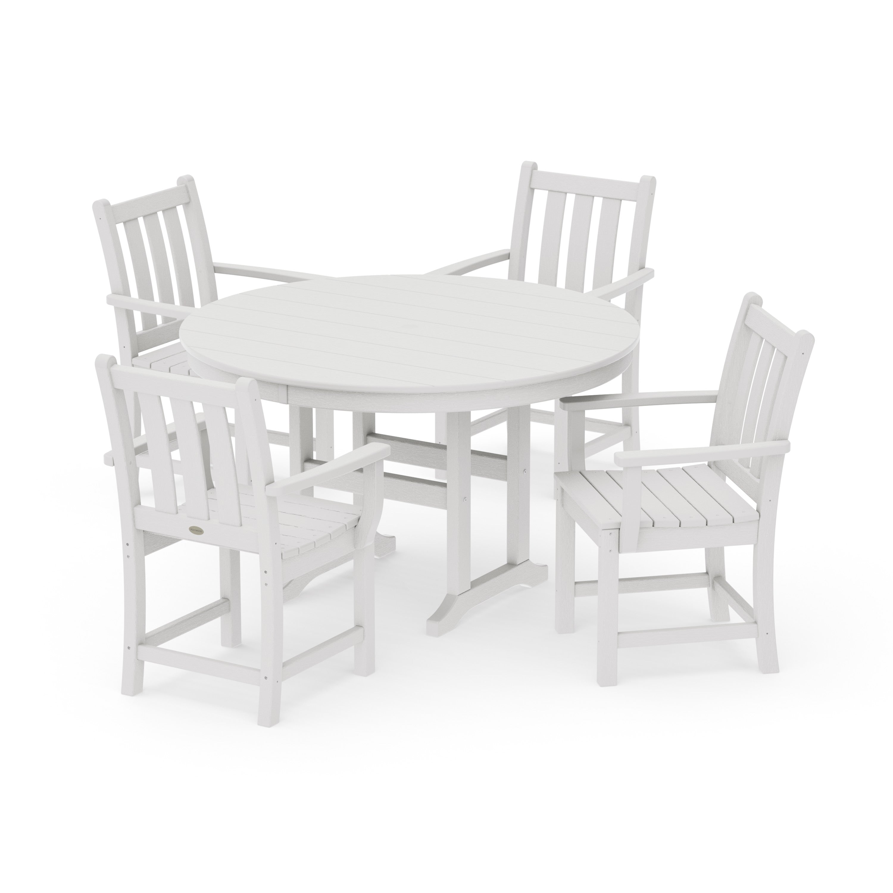 Traditional Garden 5-Piece Round Farmhouse Dining Set