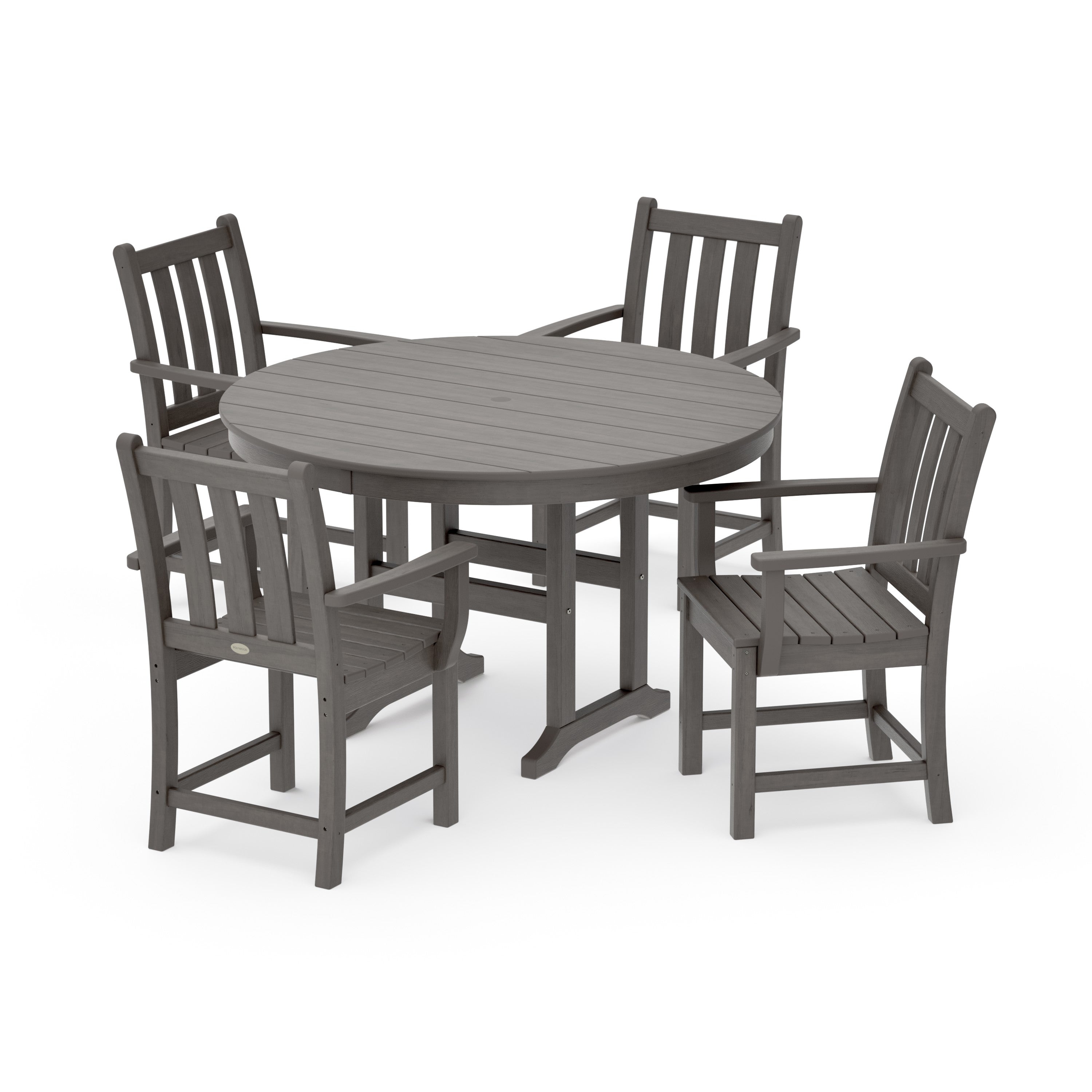 Traditional Garden 5-Piece Round Farmhouse Dining Set