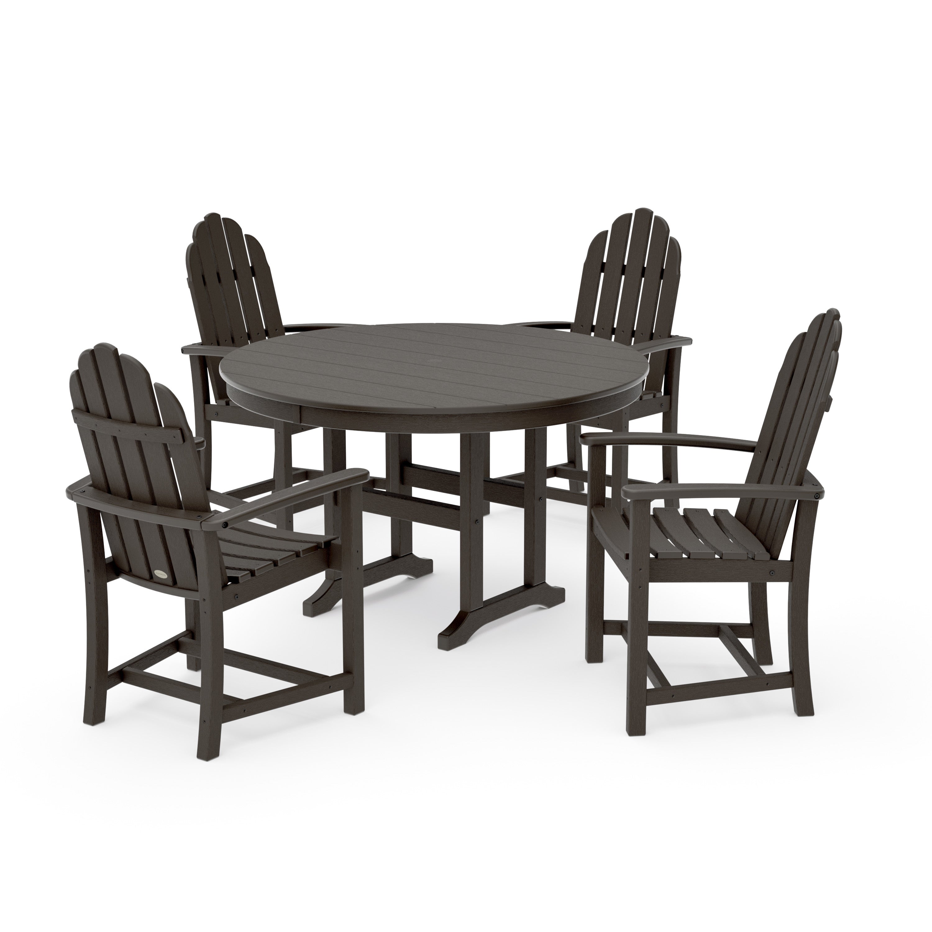 Classic Adirondack 5-Piece Round Farmhouse Dining Set