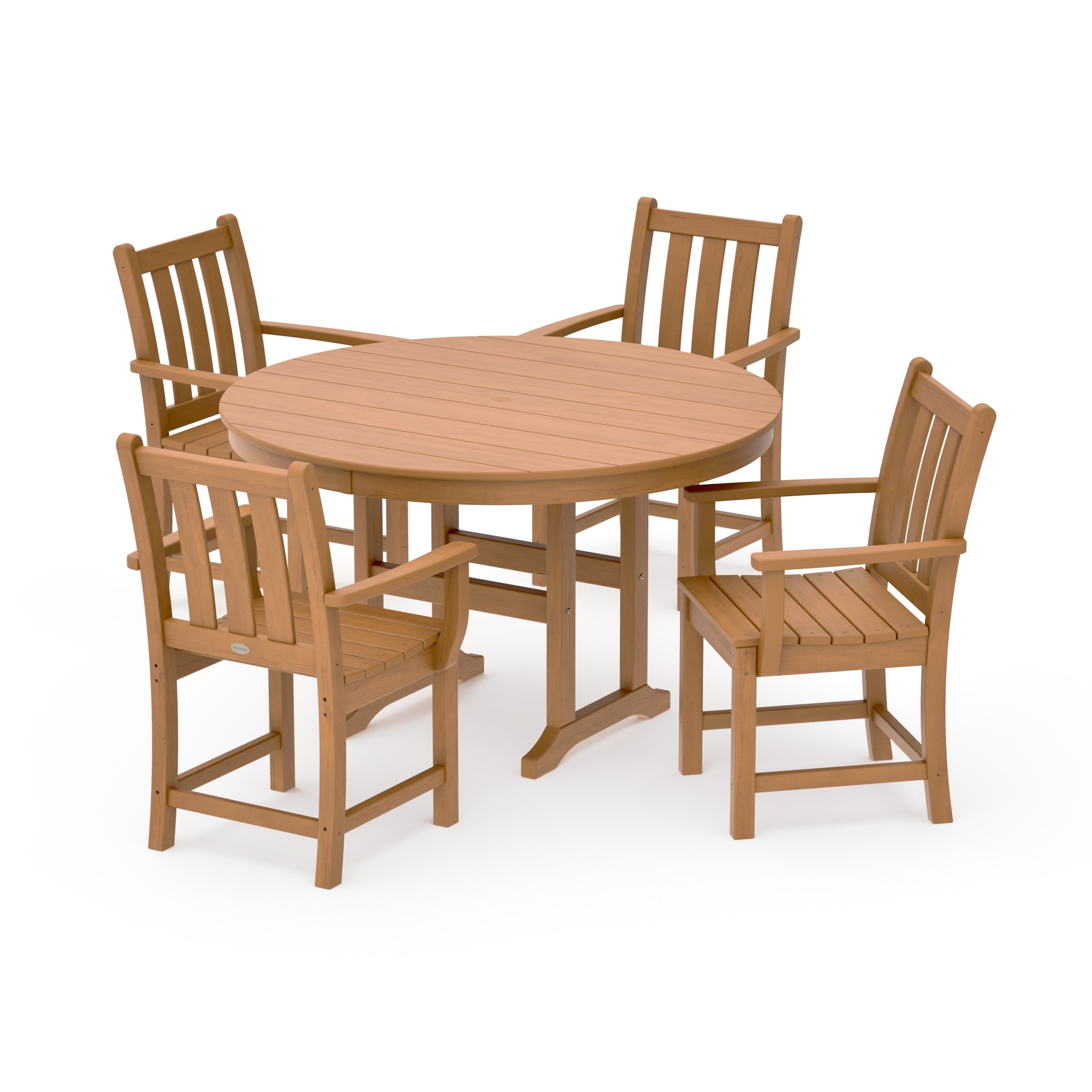 Traditional Garden 5-Piece Round Farmhouse Dining Set