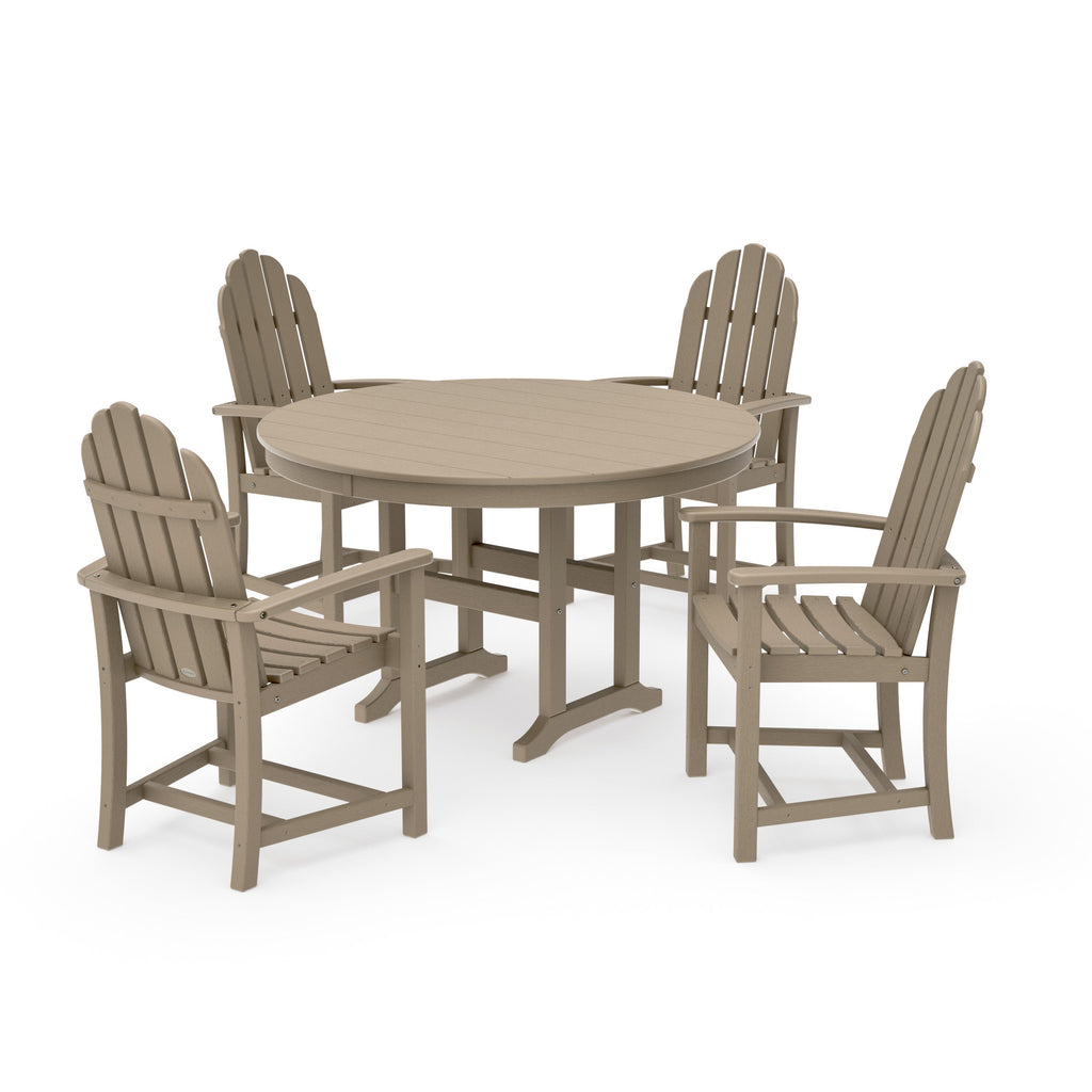 Classic Adirondack 5-Piece Round Farmhouse Dining Set