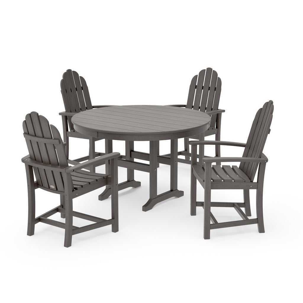 Classic Adirondack 5-Piece Round Farmhouse Dining Set