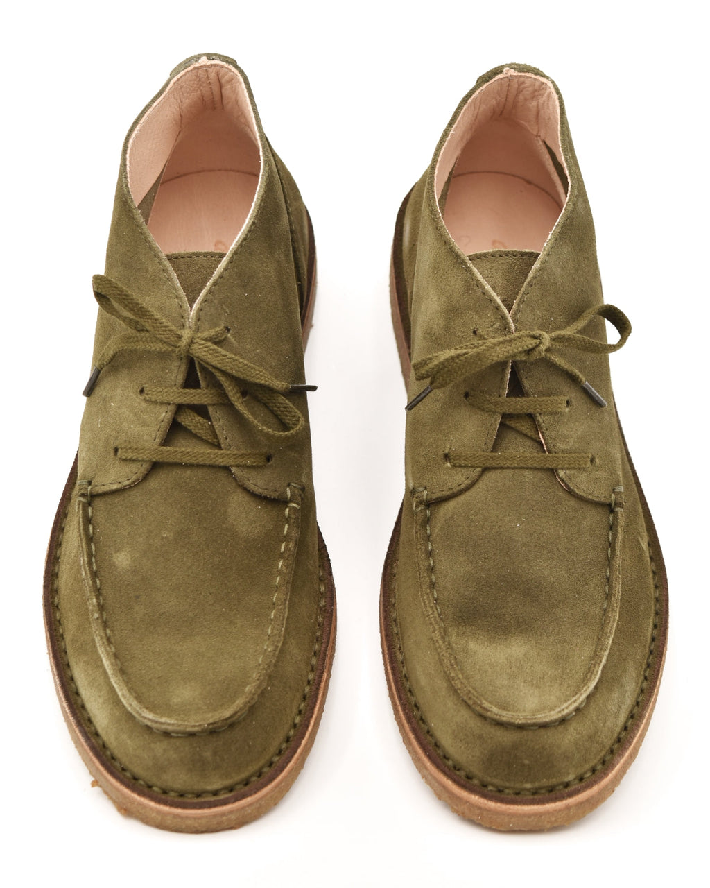 Astorflex Duekeflex 3-Eye Chukka in Khaki Green Suede