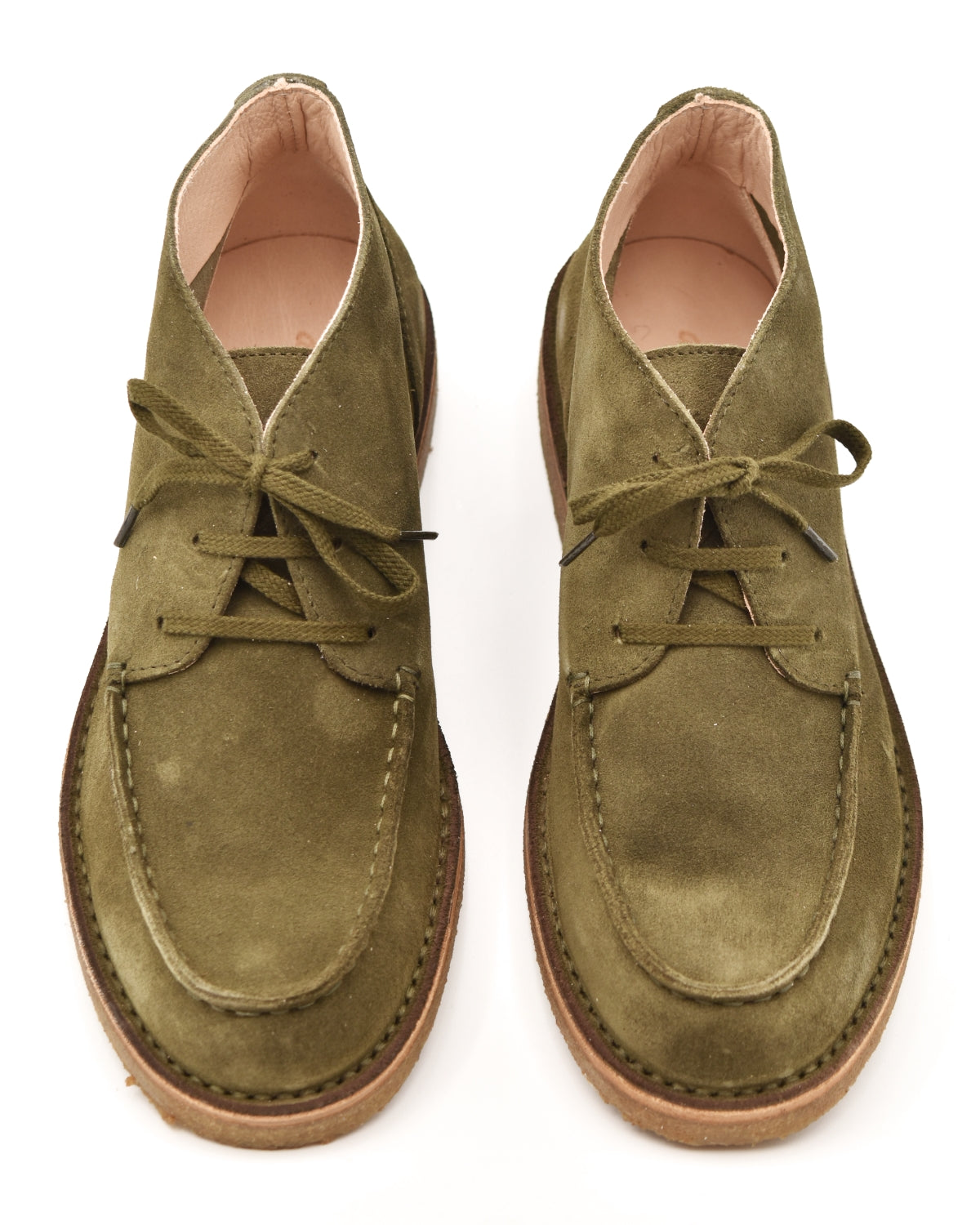 Astorflex Duekeflex 3-Eye Chukka in Khaki Green Suede