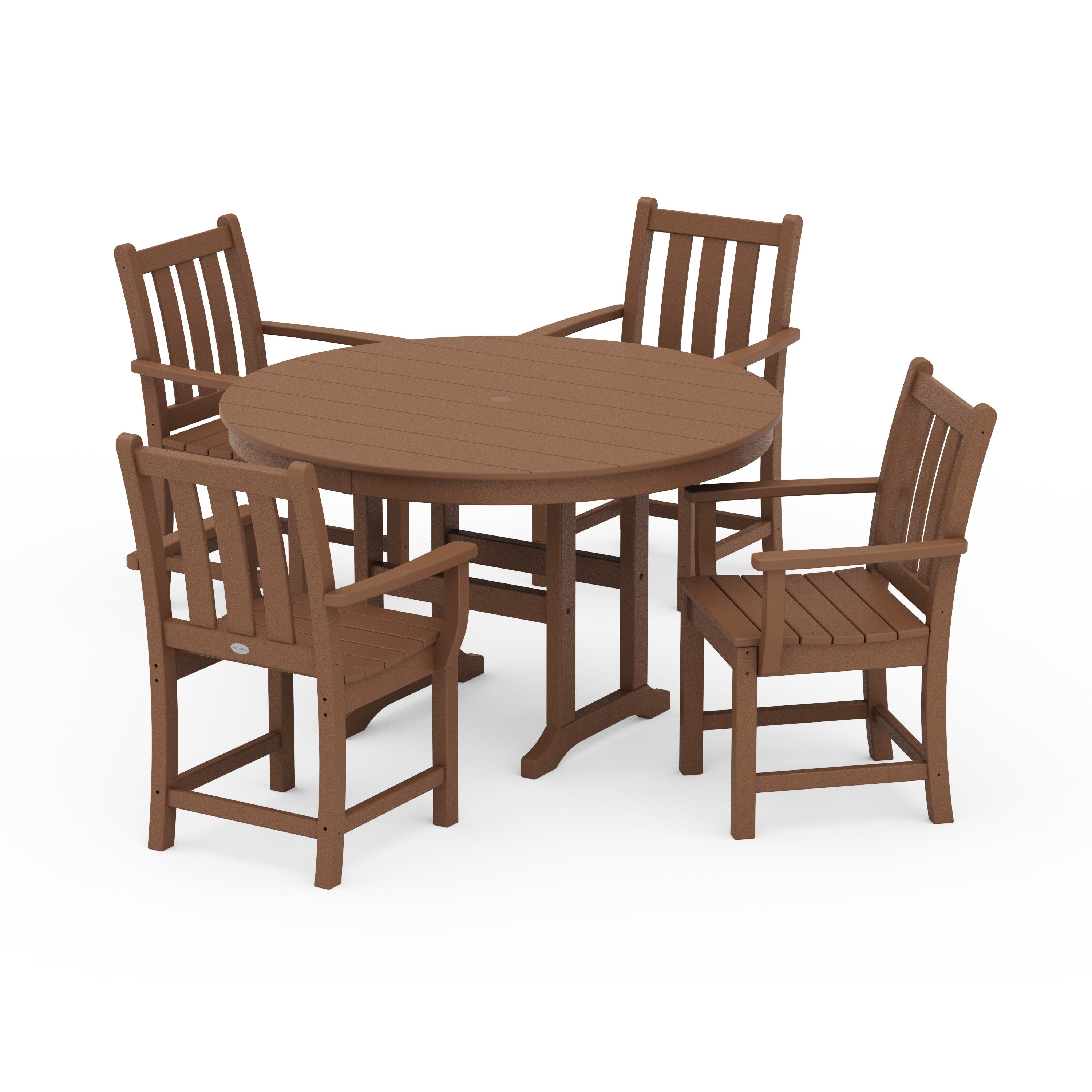 Traditional Garden 5-Piece Round Farmhouse Dining Set