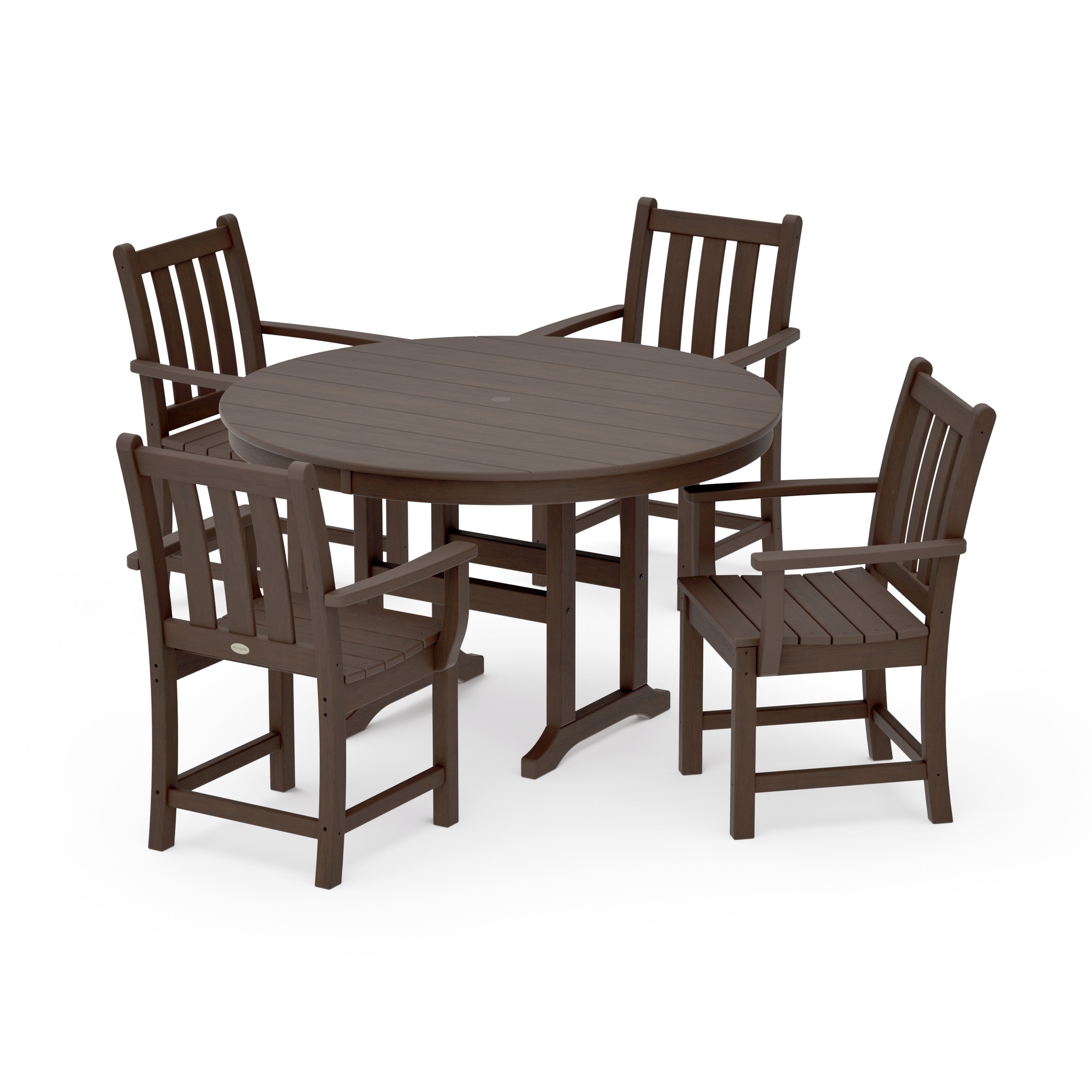 Traditional Garden 5-Piece Round Farmhouse Dining Set