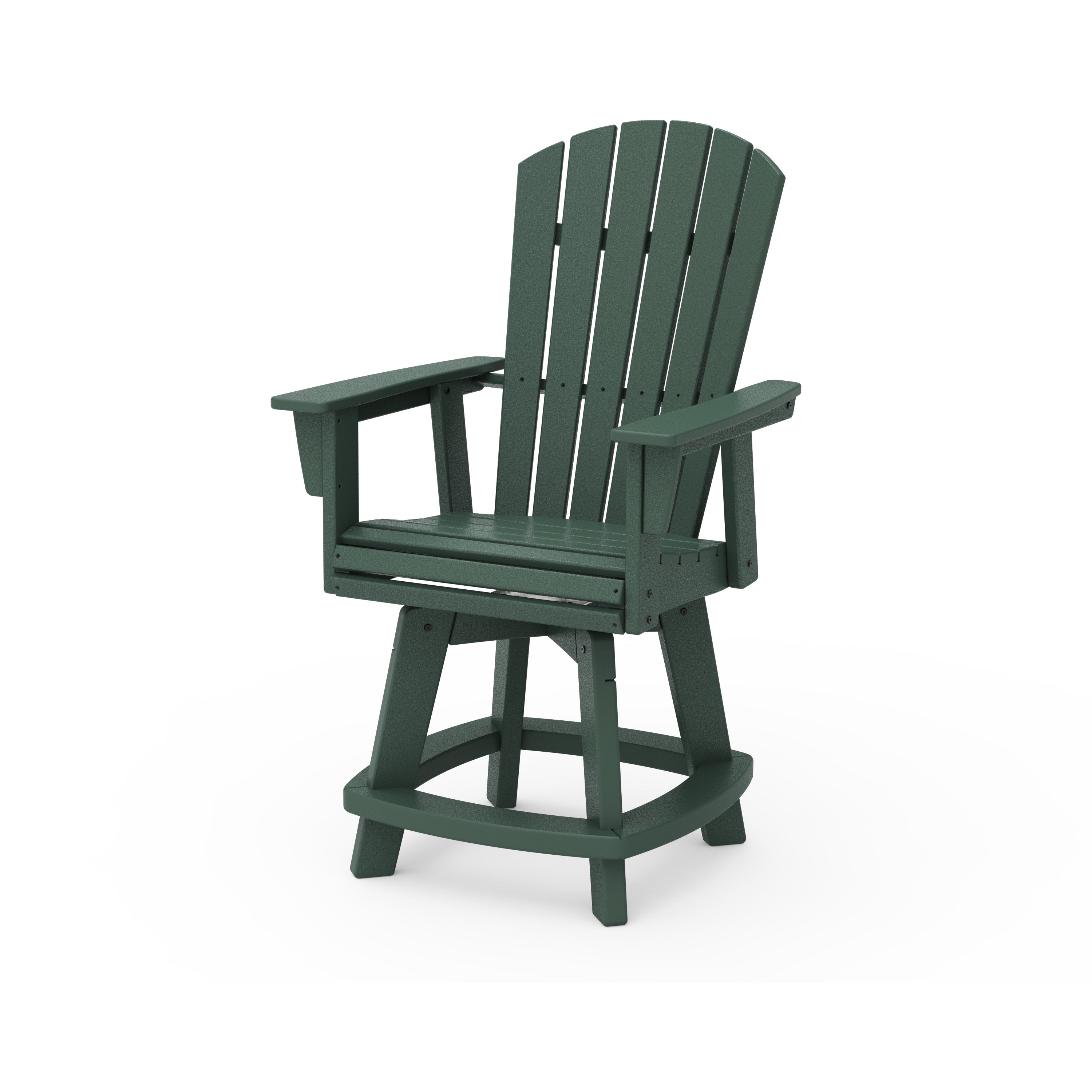 Nautical Curveback Adirondack Swivel Counter Chair