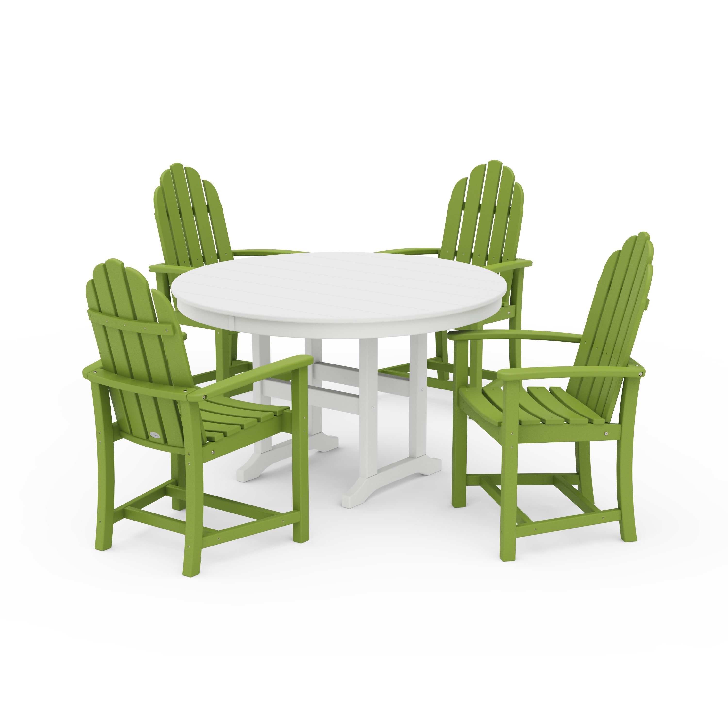 Classic Adirondack 5-Piece Round Farmhouse Dining Set
