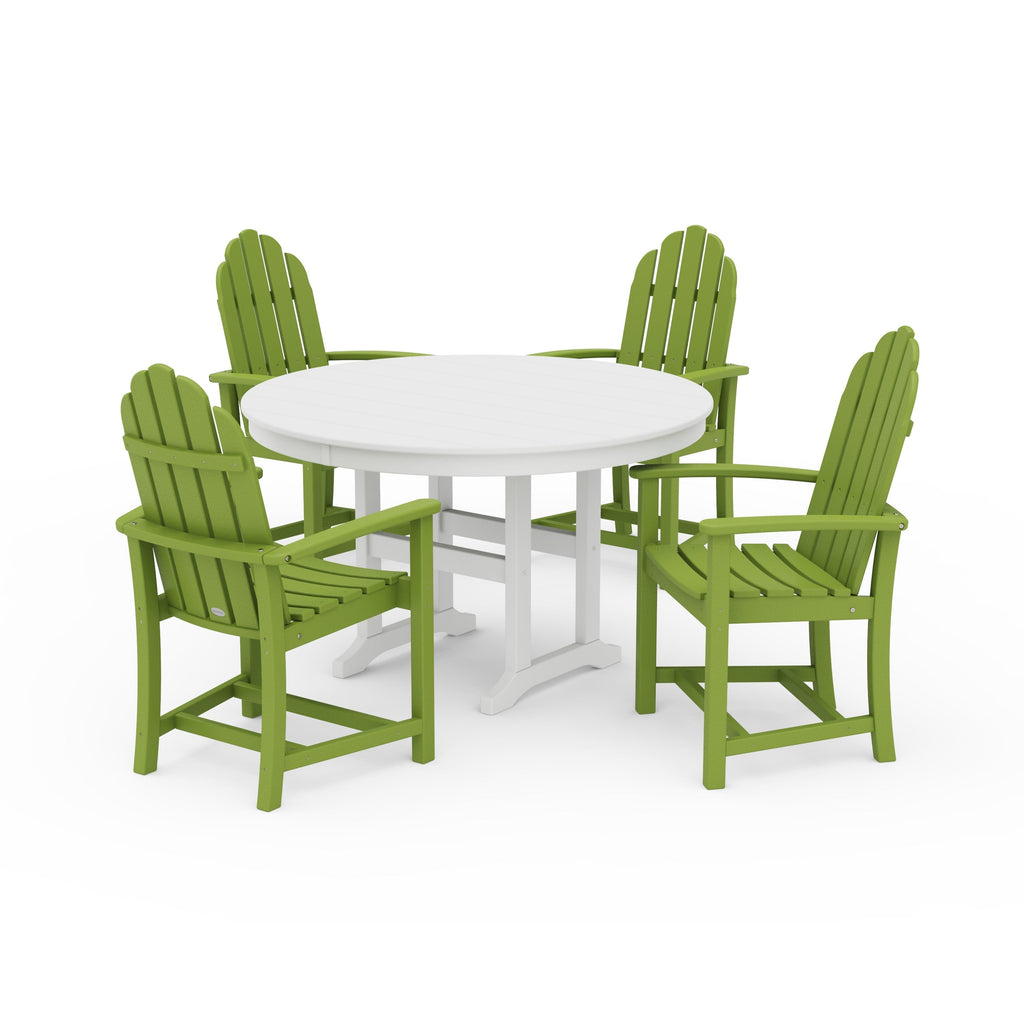 Classic Adirondack 5-Piece Round Farmhouse Dining Set