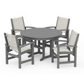 Coastal 5-Piece Round Farmhouse Dining Set