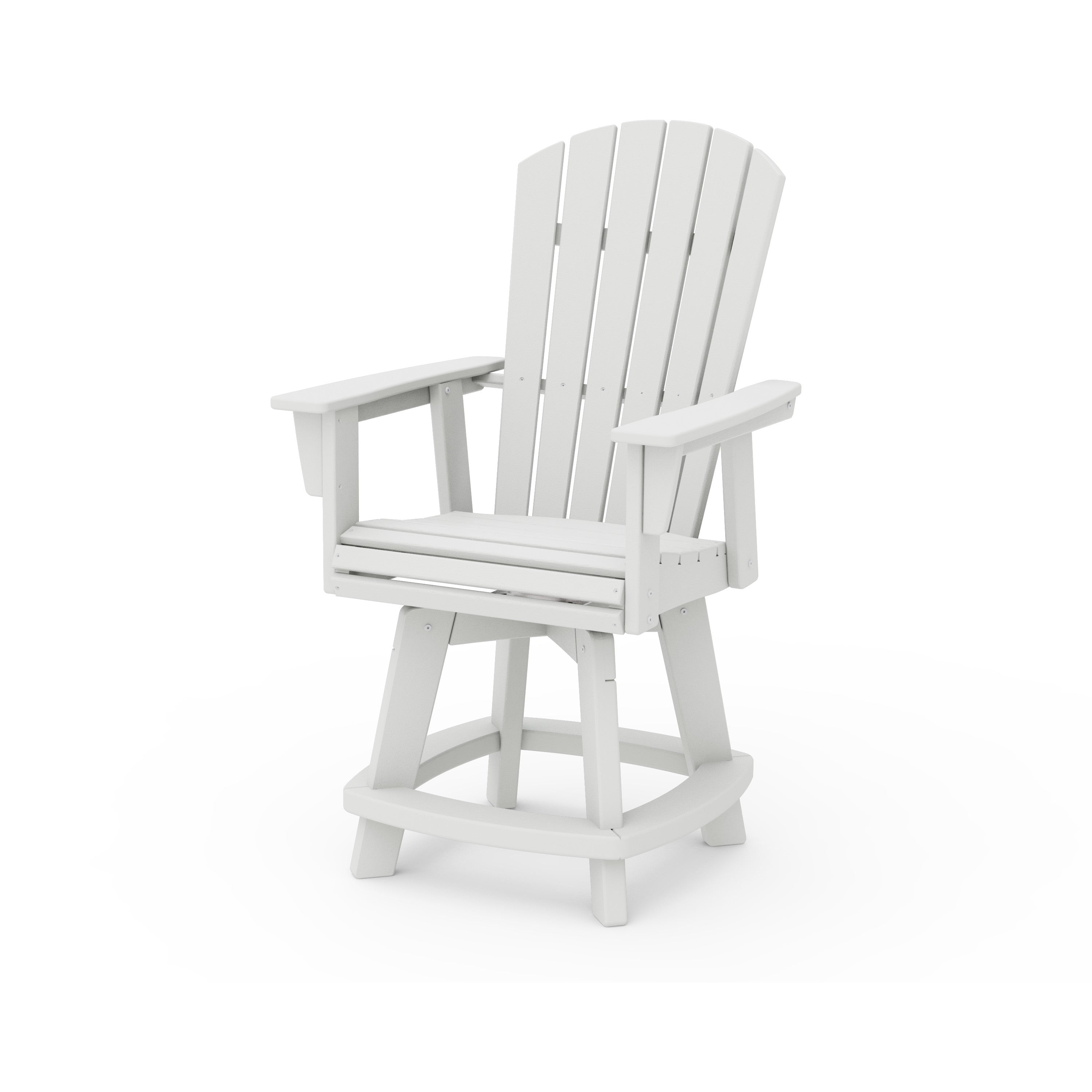Nautical Curveback Adirondack Swivel Counter Chair