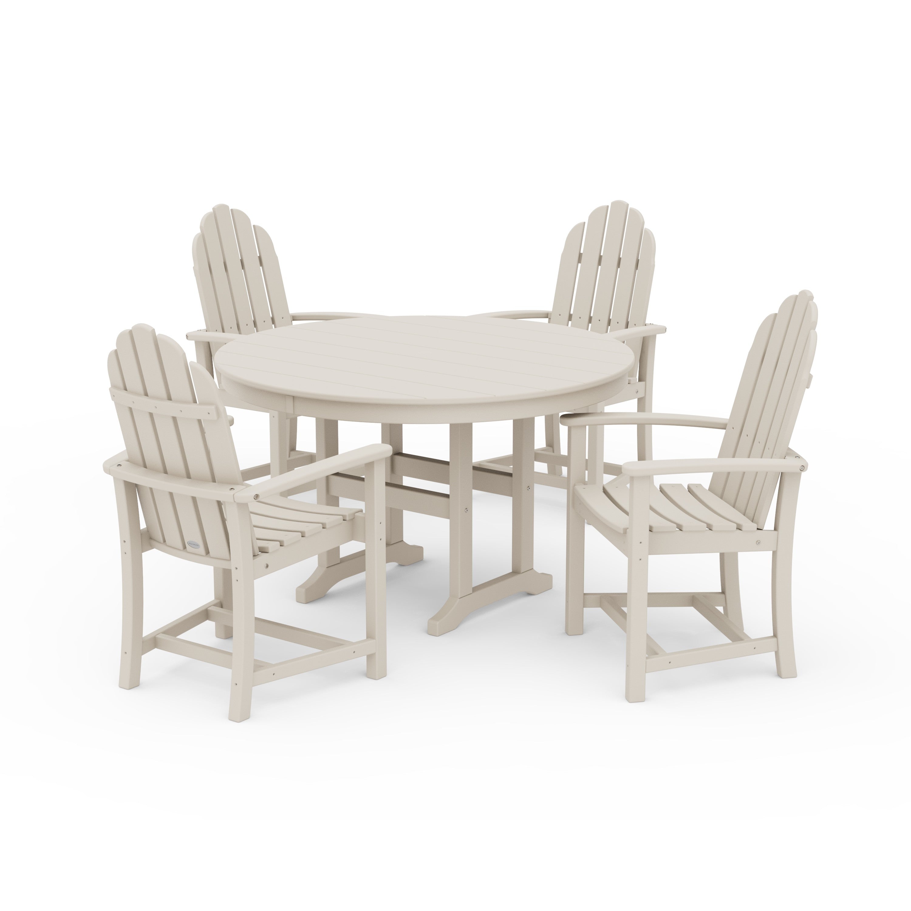 Classic Adirondack 5-Piece Round Farmhouse Dining Set