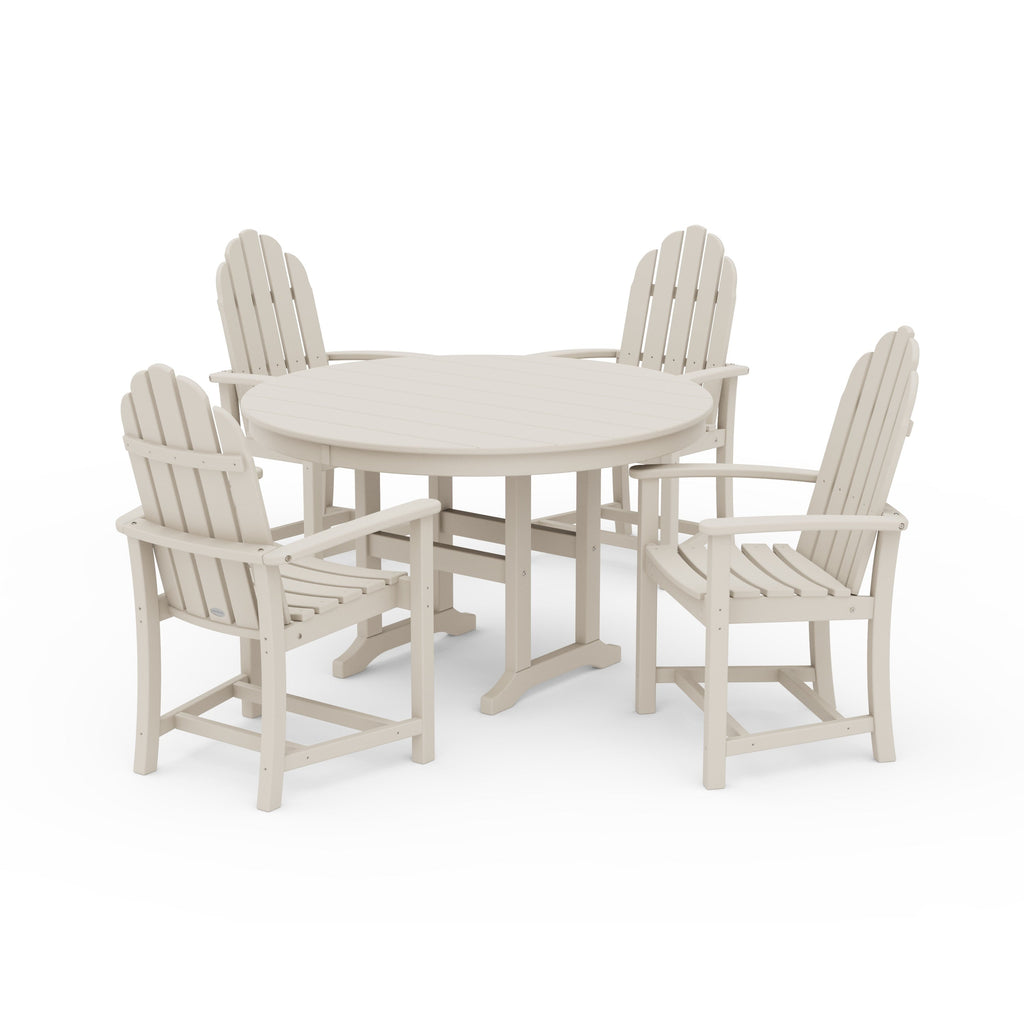 Classic Adirondack 5-Piece Round Farmhouse Dining Set
