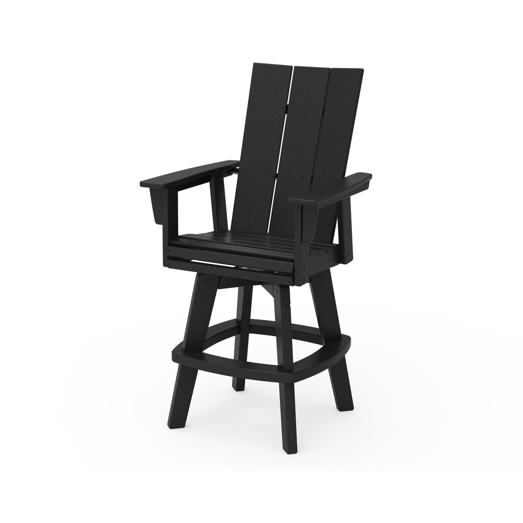 Modern Curveback Adirondack Swivel Bar Chair
