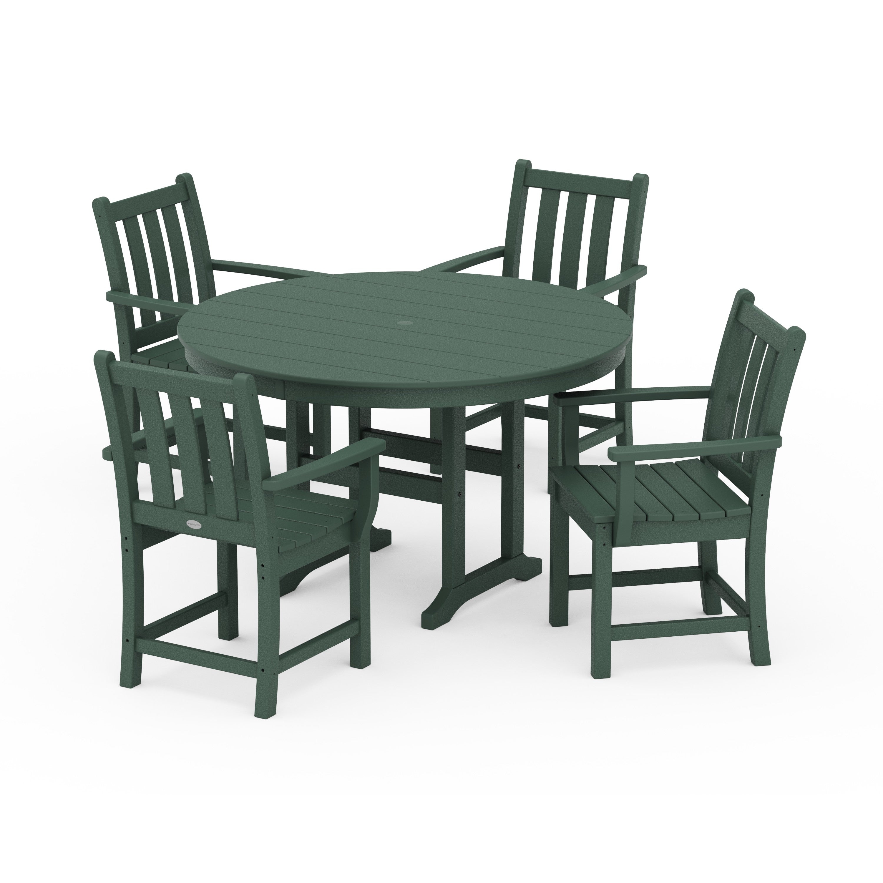 Traditional Garden 5-Piece Round Farmhouse Dining Set
