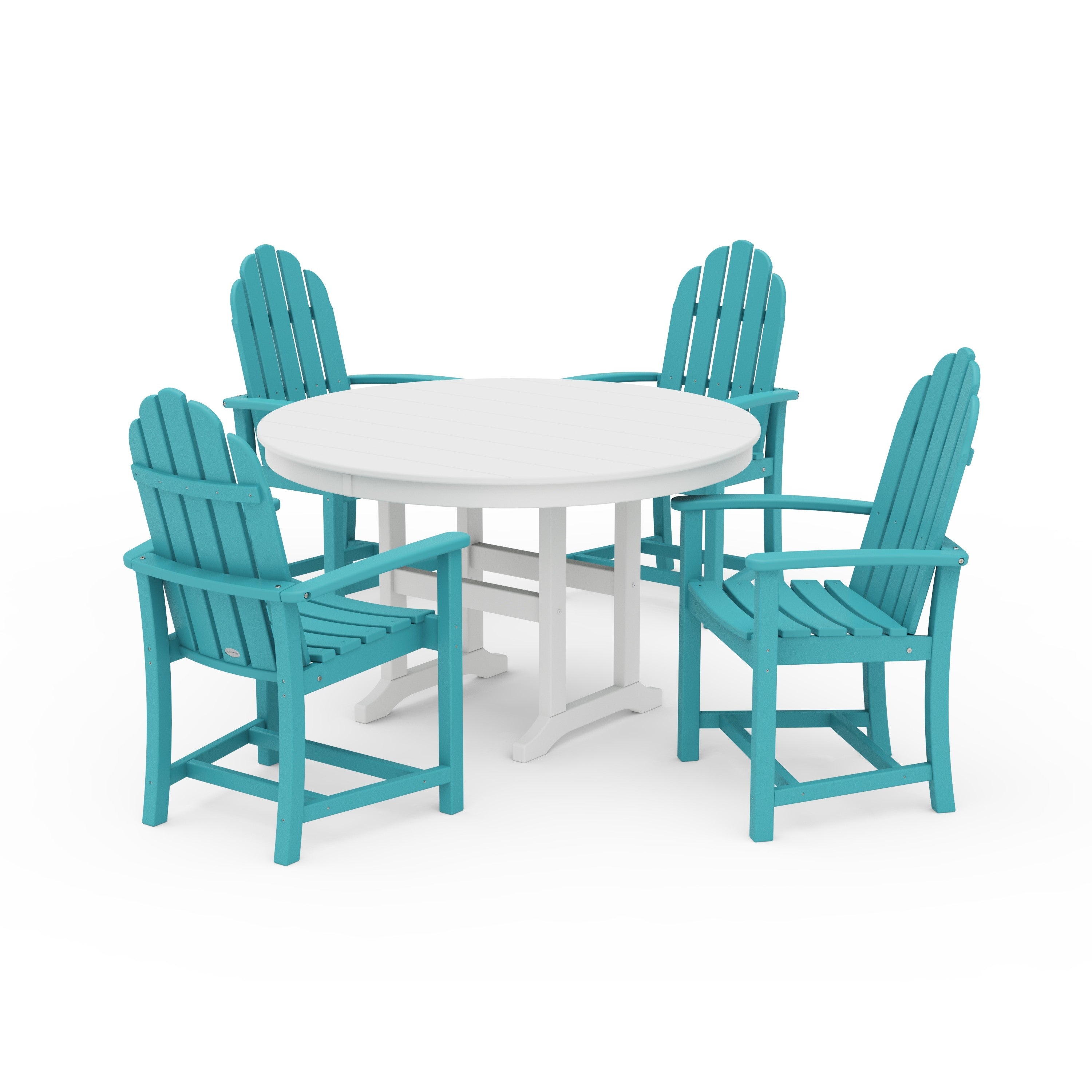 Classic Adirondack 5-Piece Round Farmhouse Dining Set