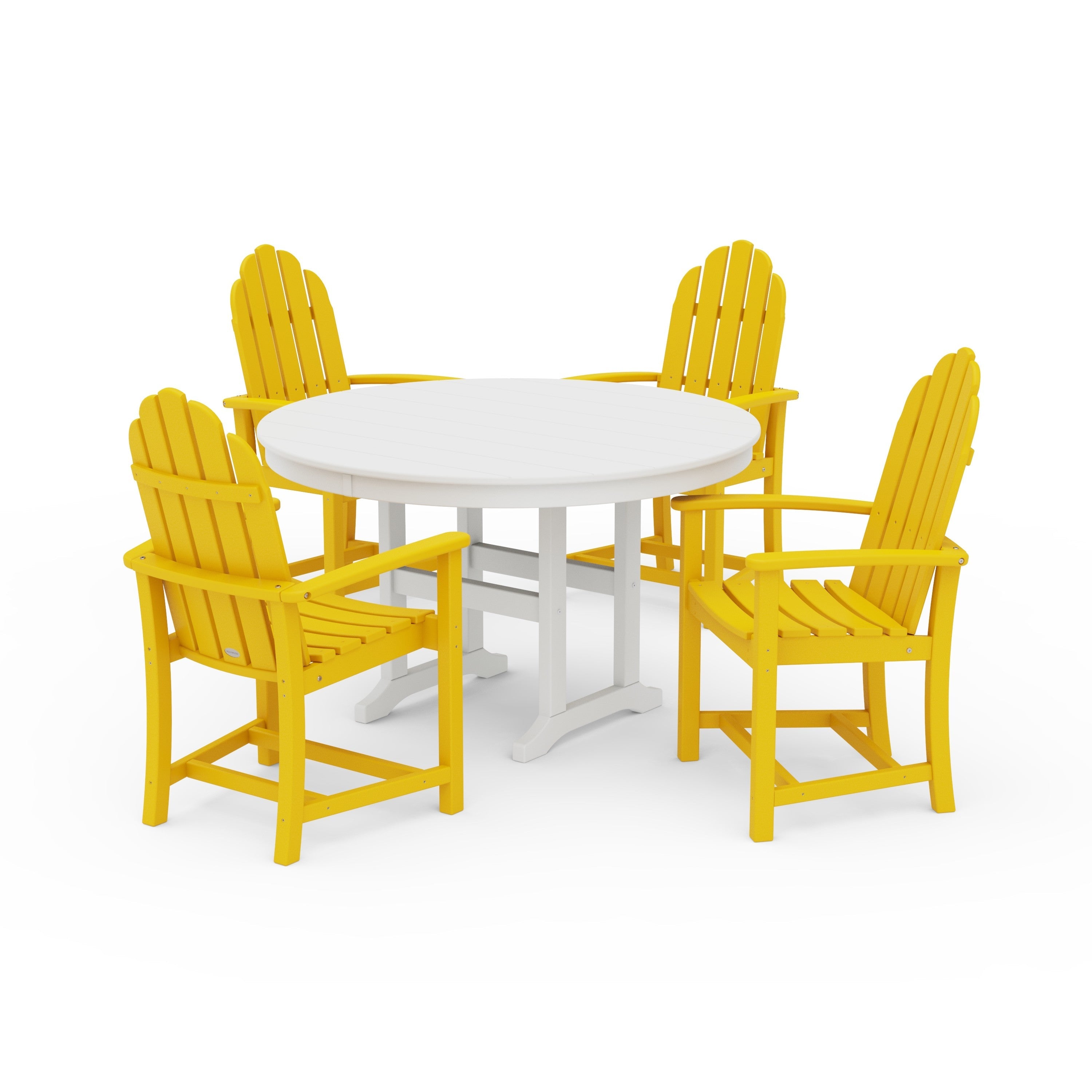 Classic Adirondack 5-Piece Round Farmhouse Dining Set