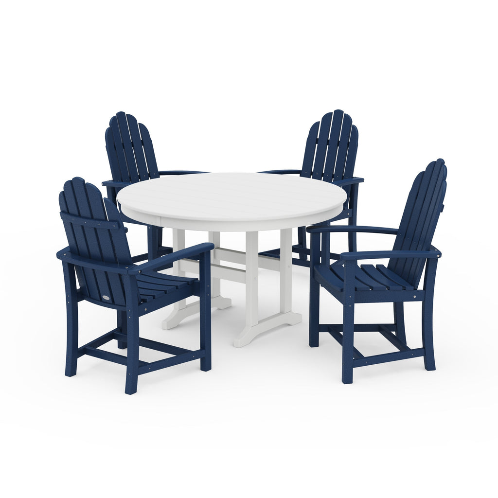 Classic Adirondack 5-Piece Round Farmhouse Dining Set