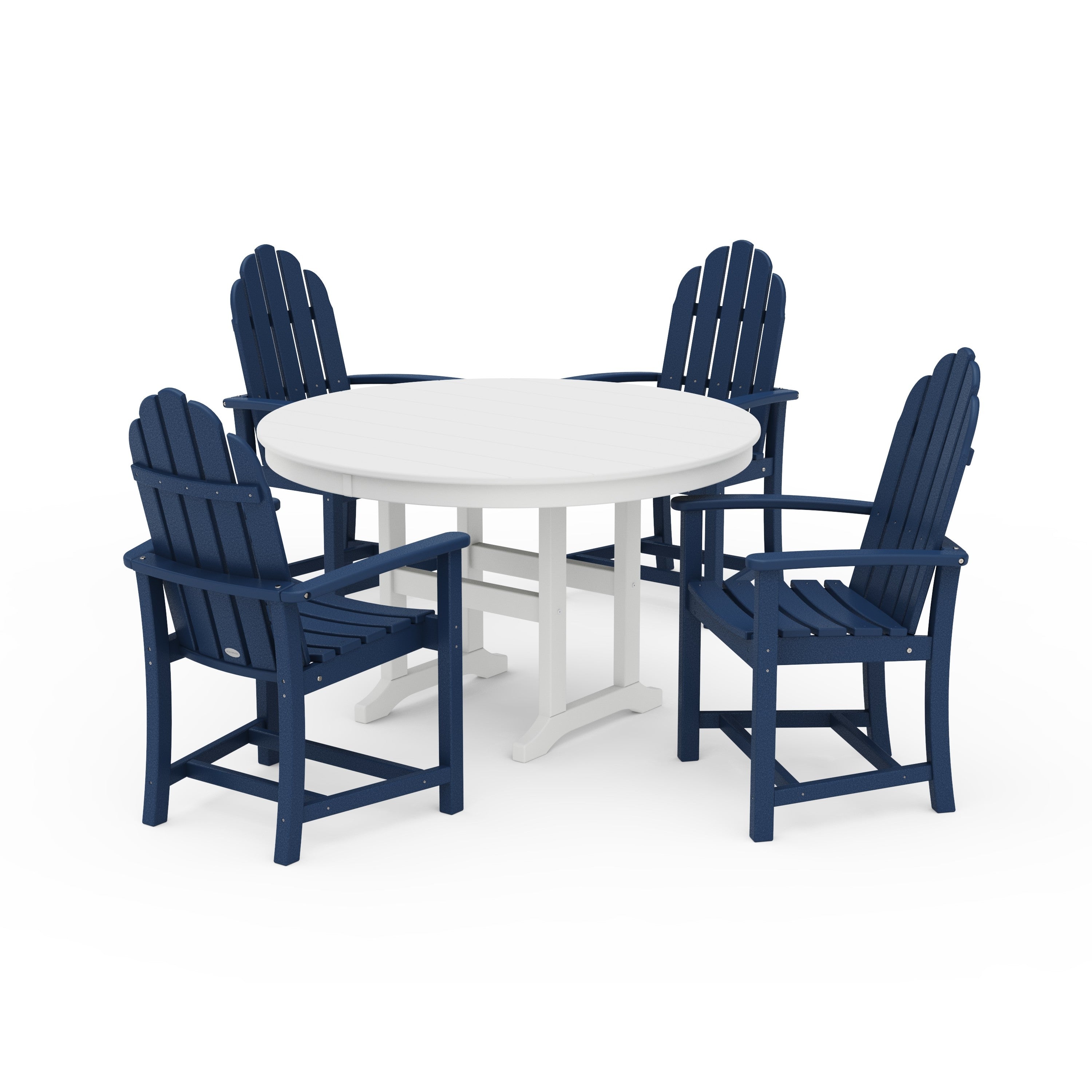 Classic Adirondack 5-Piece Round Farmhouse Dining Set