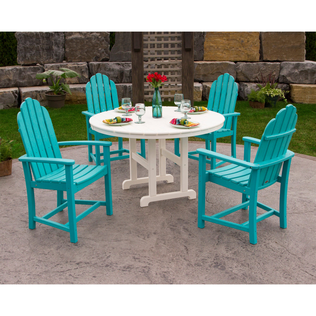 Classic Adirondack 5-Piece Round Farmhouse Dining Set
