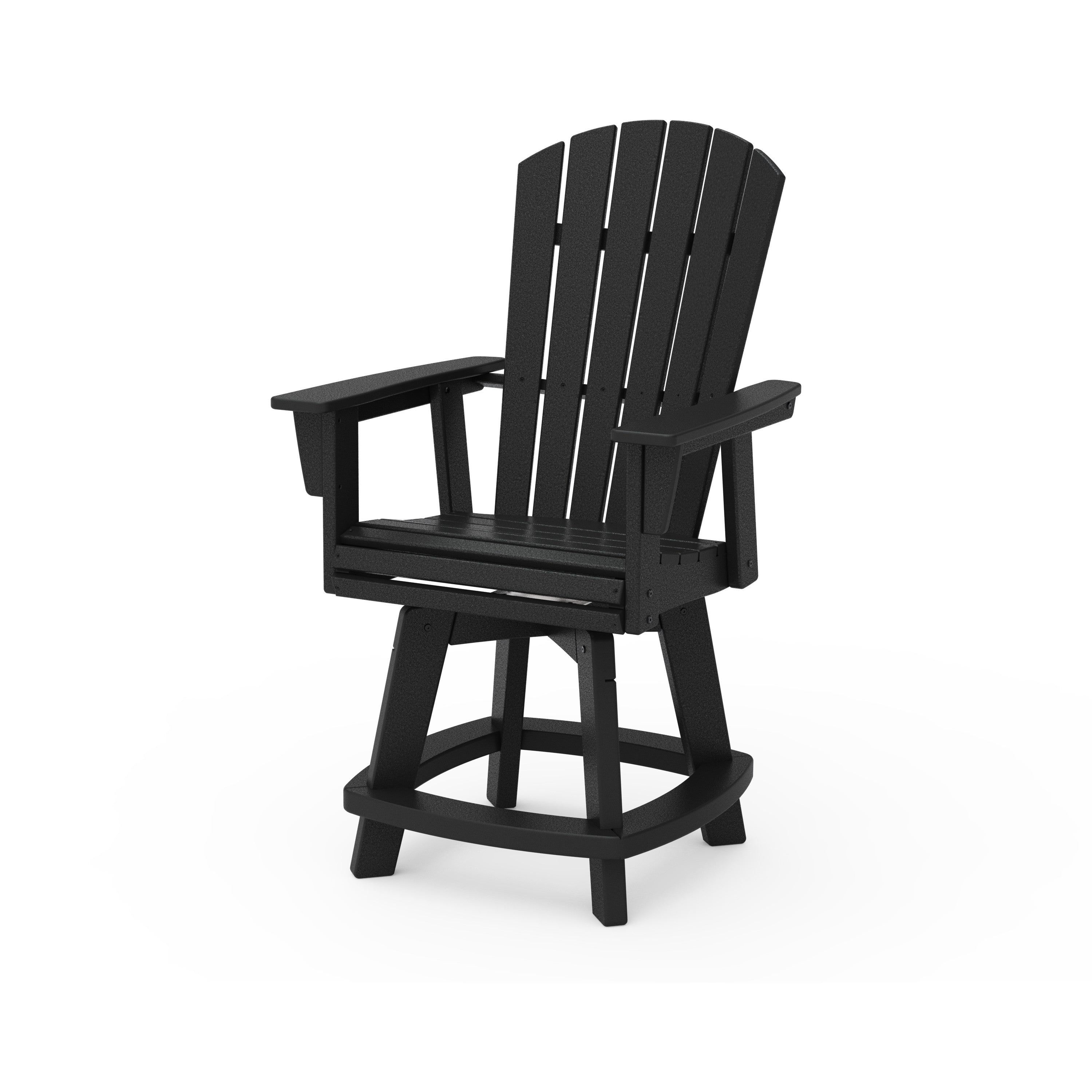 Nautical Curveback Adirondack Swivel Counter Chair