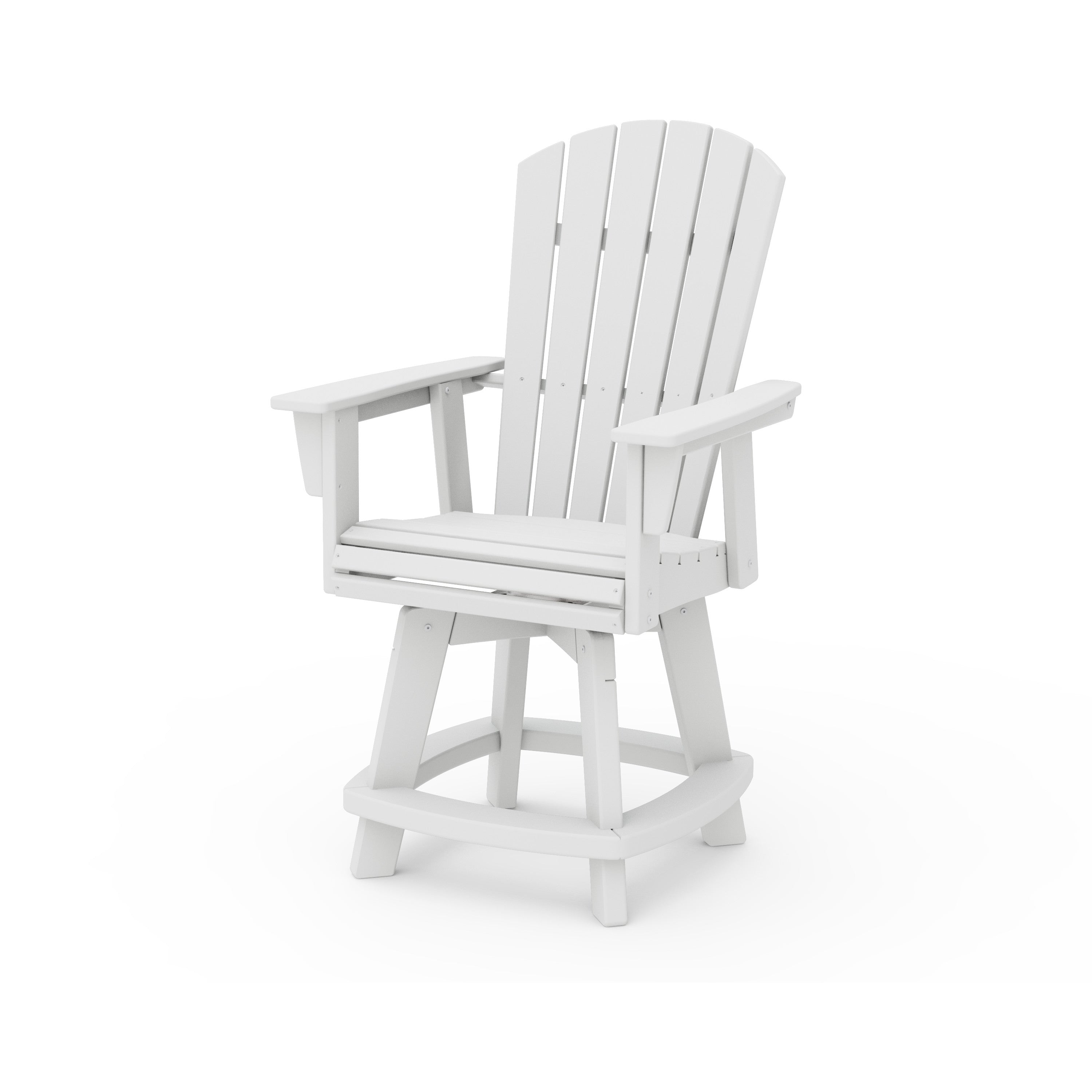Nautical Curveback Adirondack Swivel Counter Chair