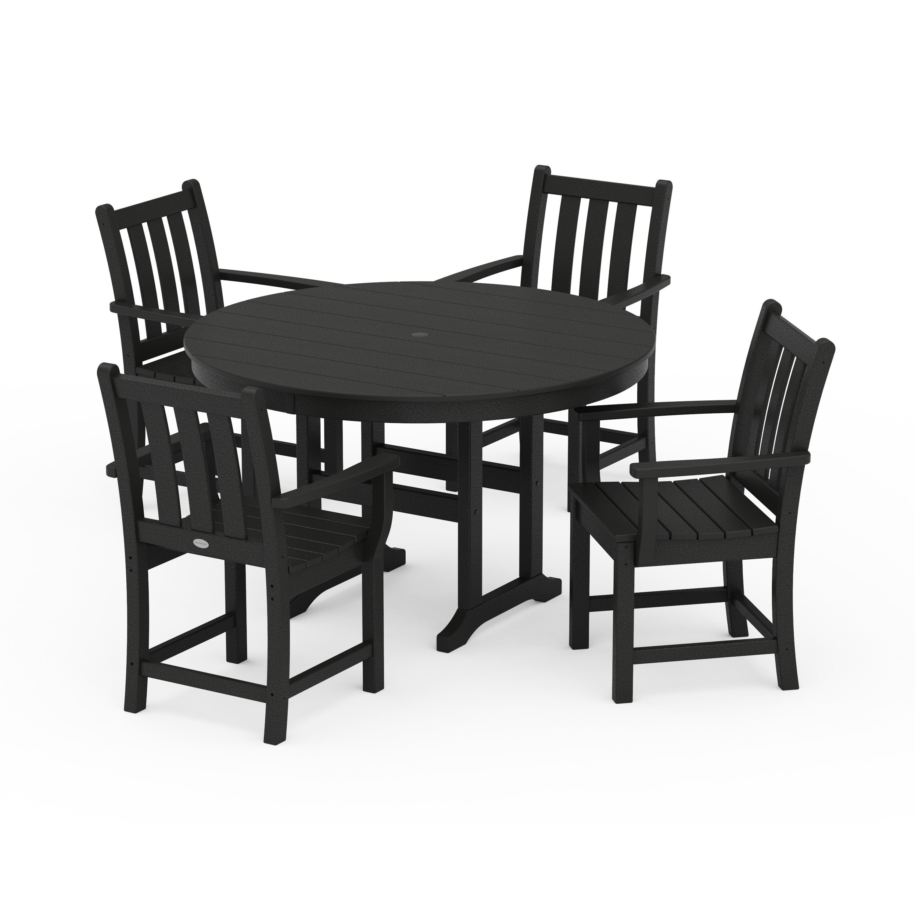 Traditional Garden 5-Piece Round Farmhouse Dining Set