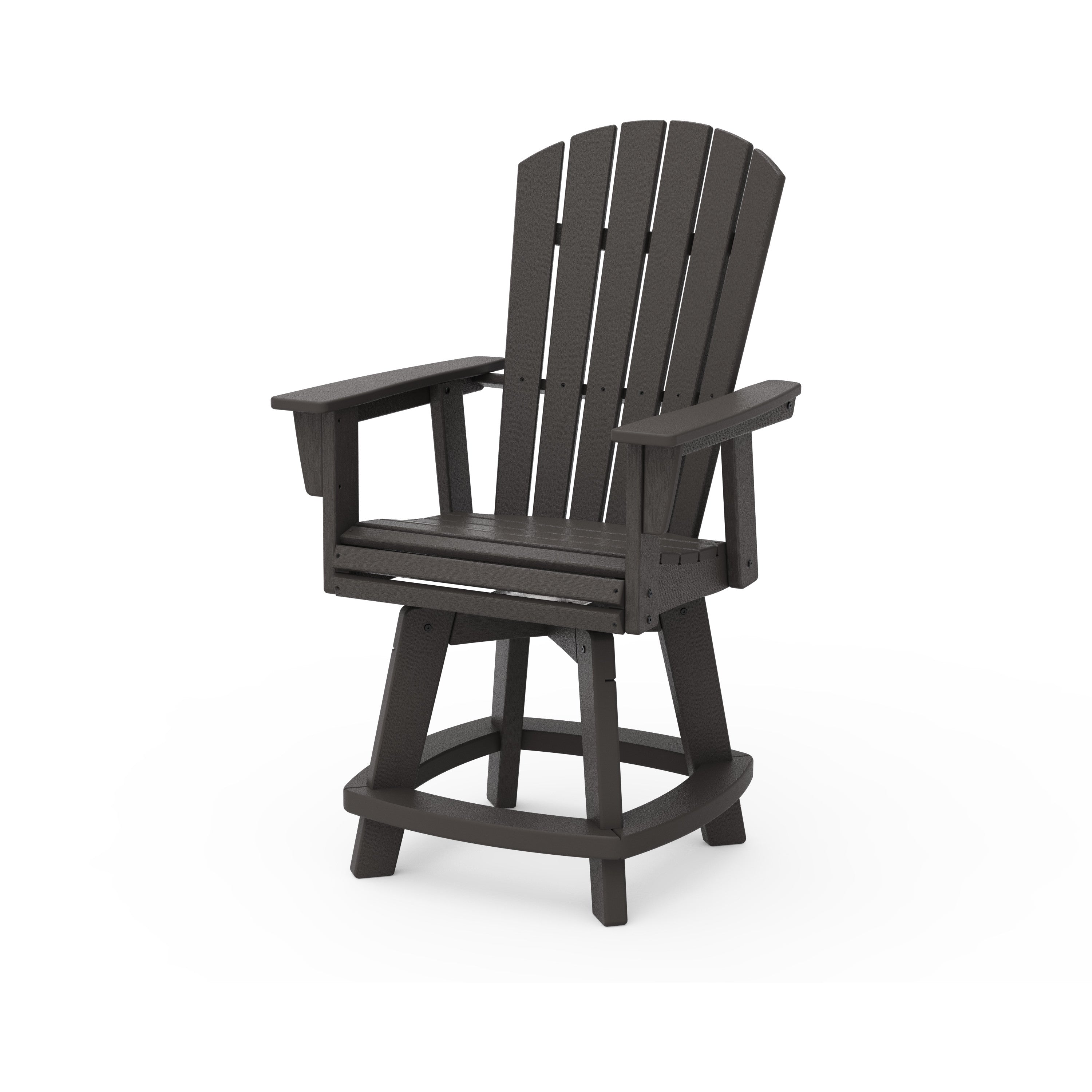 Nautical Curveback Adirondack Swivel Counter Chair