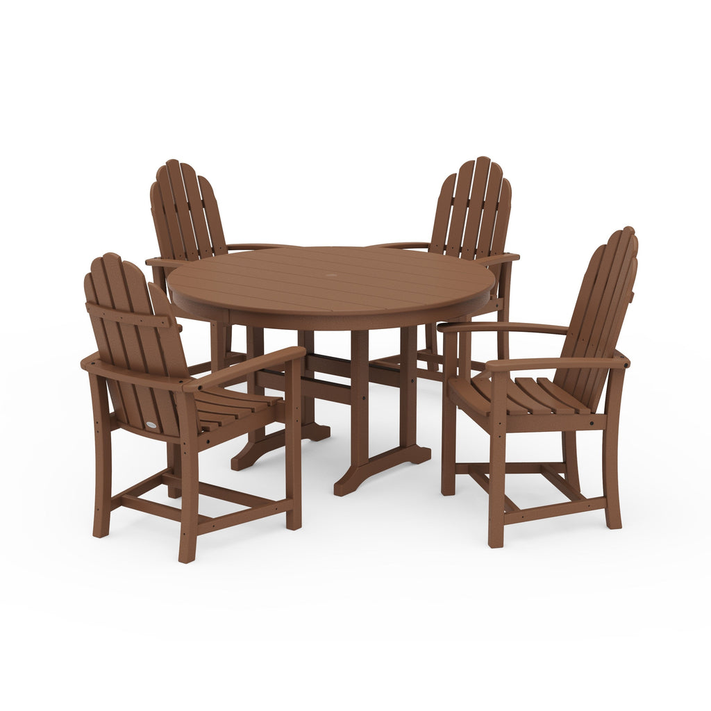 Classic Adirondack 5-Piece Round Farmhouse Dining Set